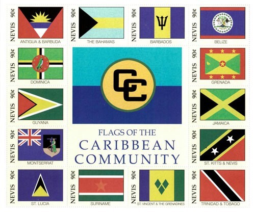 Nevis 2001 flags - -, of
