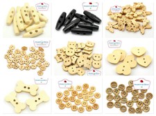 Bottoni in Legno Semplici Rotondi o Colore Legno Naturale scegli Forma