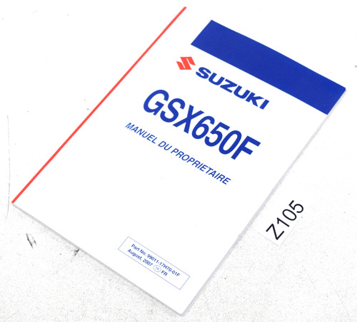Suzuki gsx650f manuel - k8-l2,