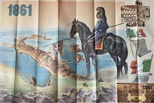 manifesto poster scolastico storia scuola risorgimento 1861 anni 60 arredamento