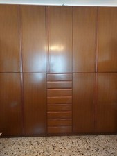 Armadio camera cinque ante in legno colore noce 