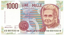 1000 LIRE MARIA MONTESSORI