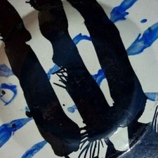 Agenore FABBRI Piatto in ceramica anni '60 modernariato Milano Albissola