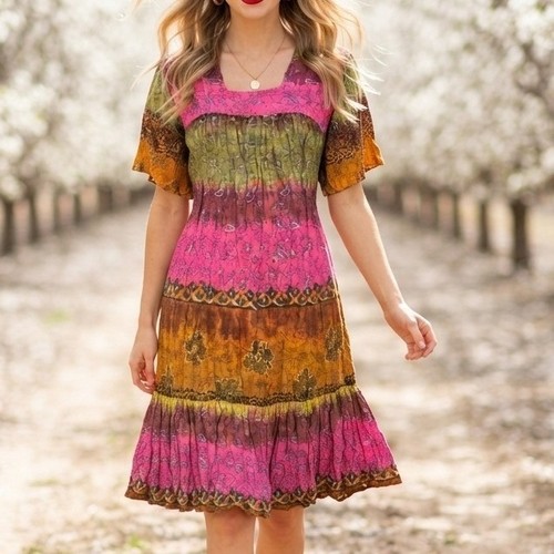 Abito midi haband rosa - haband, paisley