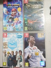 Lotto 4 Giochi Switch ( Mario Rabbid +Big Pharma + Fifa 18 + Rocket league )
