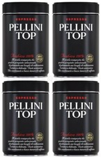 4 Lattine PELLINI TOP ESPRESSO Caffè Macinato Italiano 100% Arabica 250g 8,8oz