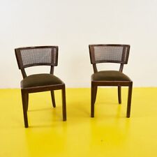 coppia di sedie anni 40/50 in legno e paglia di vienna