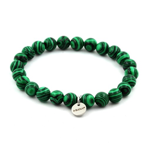Bracciale perle malachite - bracciale,