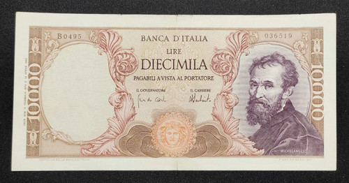 10000 lire michelangelo - lire,