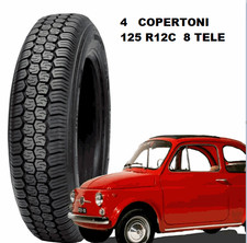 4 Pneumatici Gomme 125 -12C 62J 8PR x APE TM- FIAT 500 EPOCA 125 12C DEESTONE