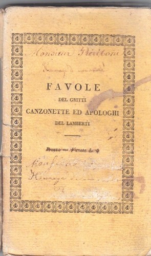 Libro antico favole gritti - antico,