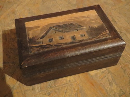Antica scatola legno - antica,