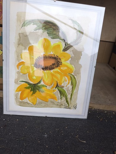 Wandbild blume gelb rahmen - wandbild,, blume,