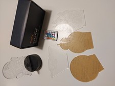 5 LAMPADE STAR WARS DA TAVOLO NOTTE LUCI LED MULTICOLORE 3D CREATIVE TELECOMANDO