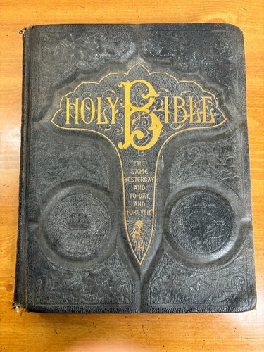 Antique 1891 holy bible - antique,