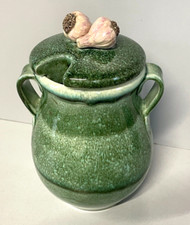 ANTICO BARATTOLO CERAMICA BIANSATO COPERCHIO TESTA AGLIO A. BOUËR Eygalières