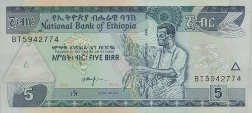 Etiopia 5 birr - 5,