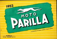 Moto Parilla Catalogo 1952 - 125 e 250cc. Levriere Boxer Mastino Turismo Sport