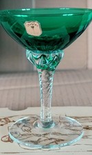 Set Di 6pz Bicchieri In Cristallo Vintage Da Collezione