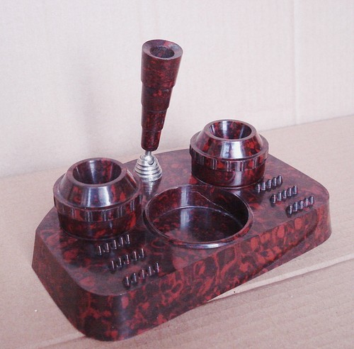 1930s bakelite desk set - bakelite,