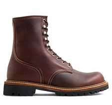 [4585] MENS RED WING LOGGER LEATHER BOOT IN BRIAR