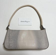 Salvatore Ferragamo Borsa a mano Tote Purse Pelle Beige Autentica