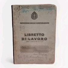 Militaria LIBRETTO DI LAVORO