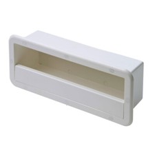 Nicchia portaoggetti bianca, tasca laterale 42 x 17 cm barca gommone consolle