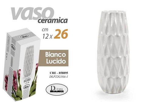 Vaso ceramica fiori elegante - vaso,