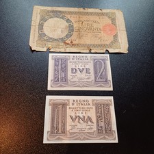 Vecchie Banconote Italiane Regno D Italia Vittorio Emanuele III Lotto A 26