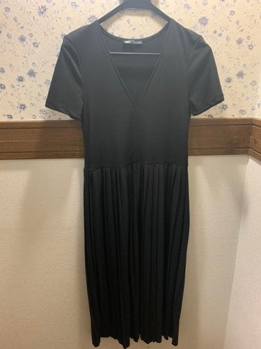 Zara pleated long - long, dress