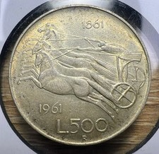 1961 Italy 500 Lire - Actual