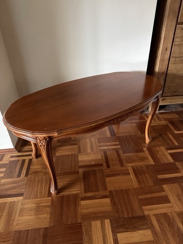 Tavolino rotondo intarsiato