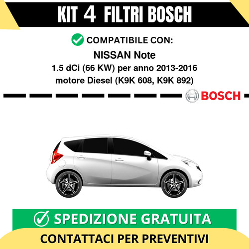 Kit bosch filtri tagliando - 4,