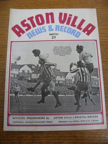1972 aston villa v - 03/04/1972,