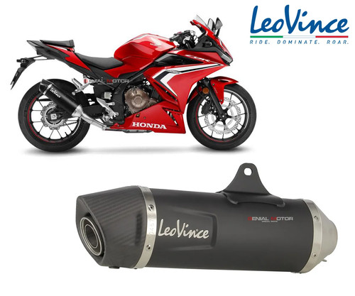 Scarico leovince nero - nero, inox