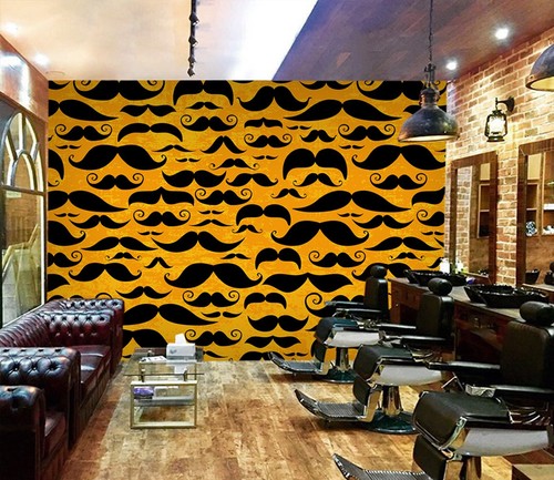 Carta parati barba - da, nera