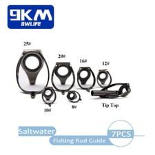 Anello guida canna da pesca trolling barca 7 pezzi per canna da pesca spinning costruzione e riparazione