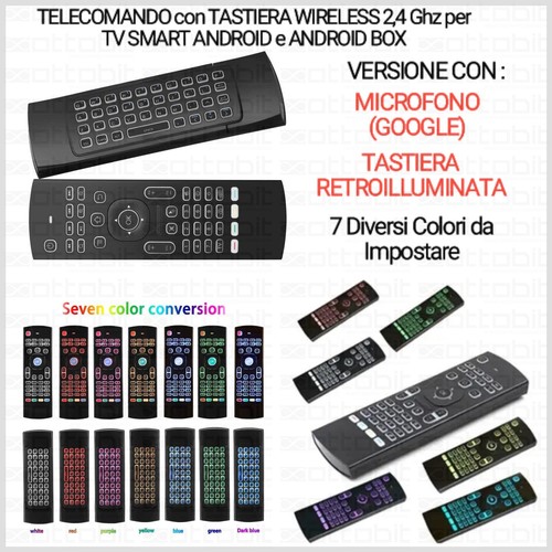 Telecomando tastiera colori - telecomando,