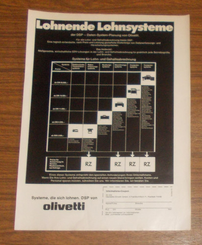 Rara pubblicità olivetti - pubblicità,