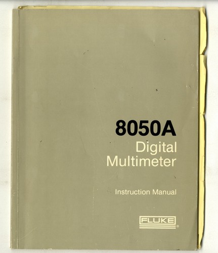 Fluke 8050a instruction - fluke,