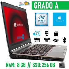 NOTEBOOK FUJITSU E736 13" i3 2.3GHz 8GB 256GB PC WINDOWS 11 COMPUTER PORTATILE