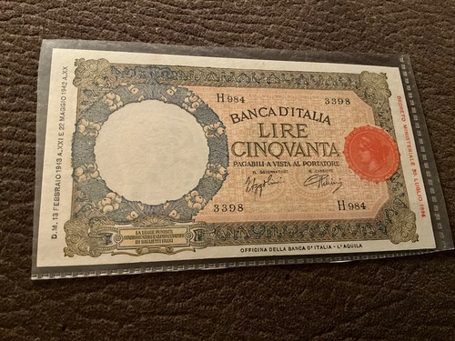 Italia regno banconota - , 50