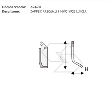 20 x ZAPPETTE ZAPPE MOTOZAPPA MOTOCOLTIVATORE PASQUALI 914 921 923 H53 L157 50x6