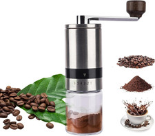 Macinacaffè Manuale in Acciaio Inox, Macina Caffè a Mano in Ceramica, 6 Impostaz