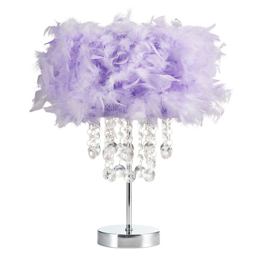 Lampadario stile piuma lilla - stile,
