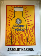 KEITH HARING Absolute Vodka 2025 Stampa London Haring Cross Edizione Limitata Rara