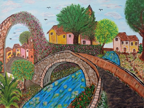 Quadro dipinto mano tela - dipinto, a