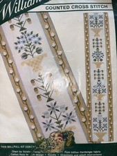 Kit punto croce Elsa Williams # 02023 blu giallo campanella tira fiori raro