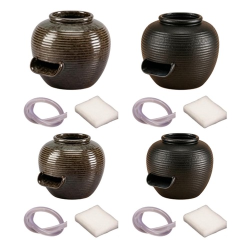 Vaso terracotta con getto a - in,